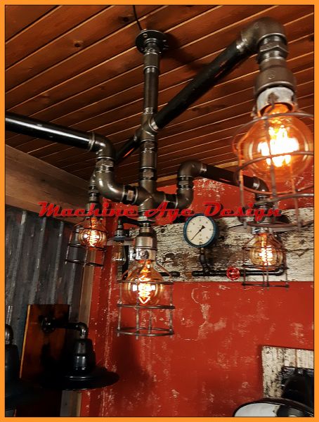 steampunk , öt égős csillár , machineage
